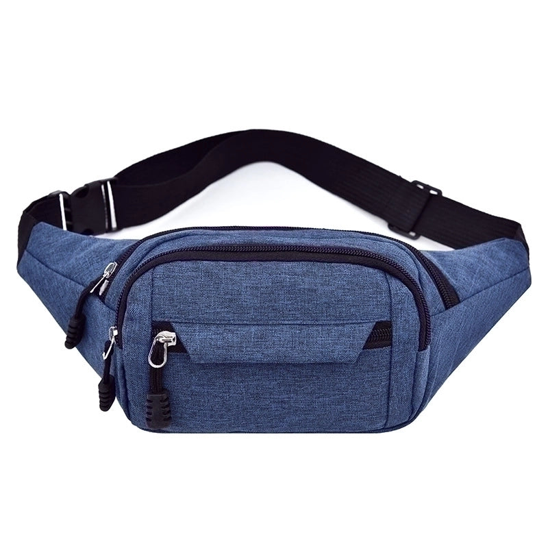 Men's Classic Style Solid Color Oxford Cloth Waist Bags