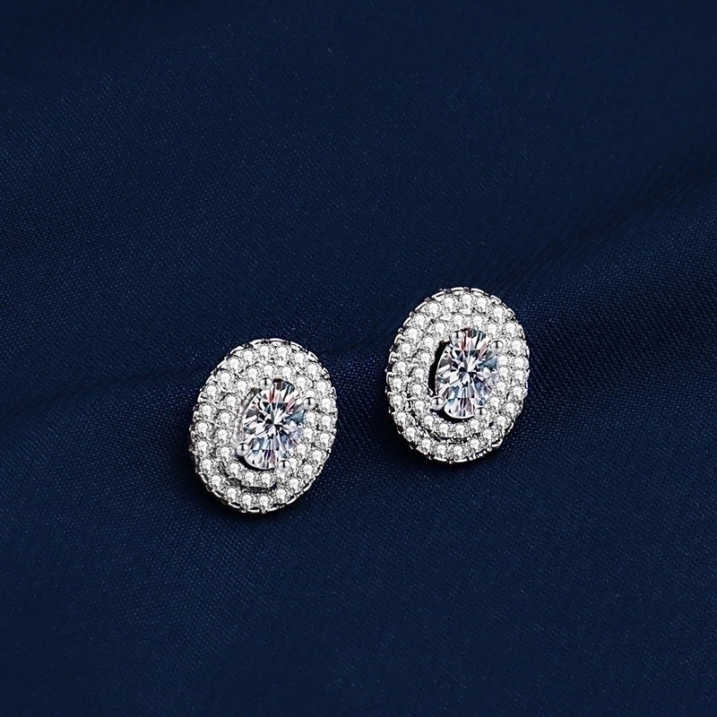 1 Pair Sweet Minimalist Round Heart Shape Bow Knot Plating Inlay Copper Zircon Silver Plated Drop Earrings