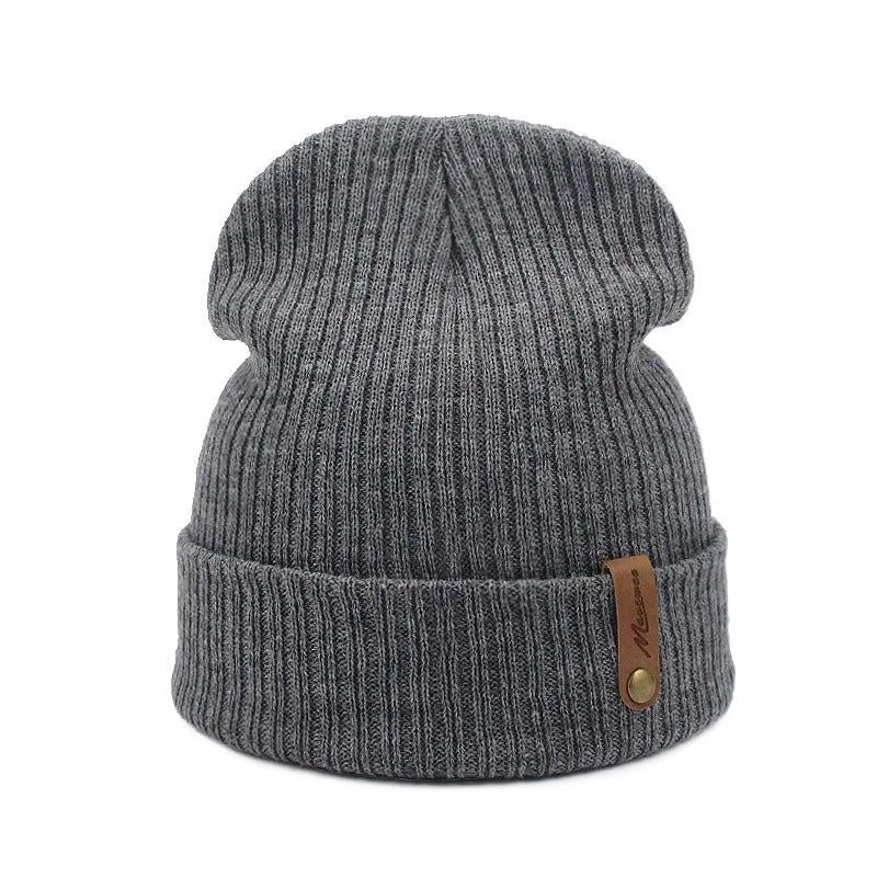 Hat Men's And Women's Autumn And Winter Knitted Wool Brimless Hat Pullover Hat Warm Fashion Adult Hat Hat