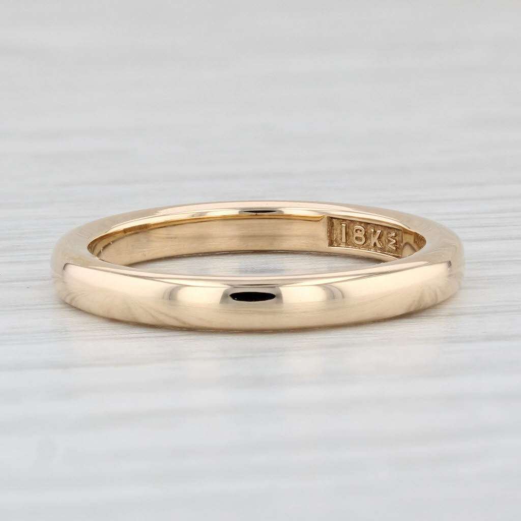 Vintage Classic Women's Wedding Band 18k Yellow Gold Size 6.5 Ring Woods