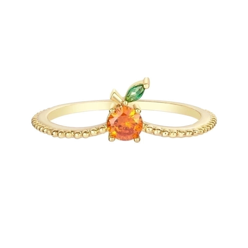 Color Zirconium Cherry Peach Tropical Fruit Rings