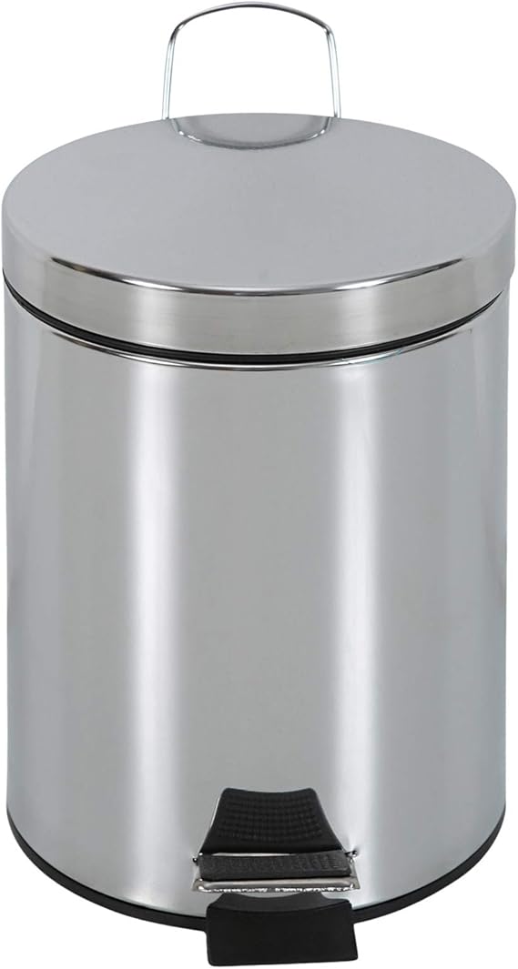 5 Liter Stainless Steel Trash Bin. Stainless Steel Waste Can