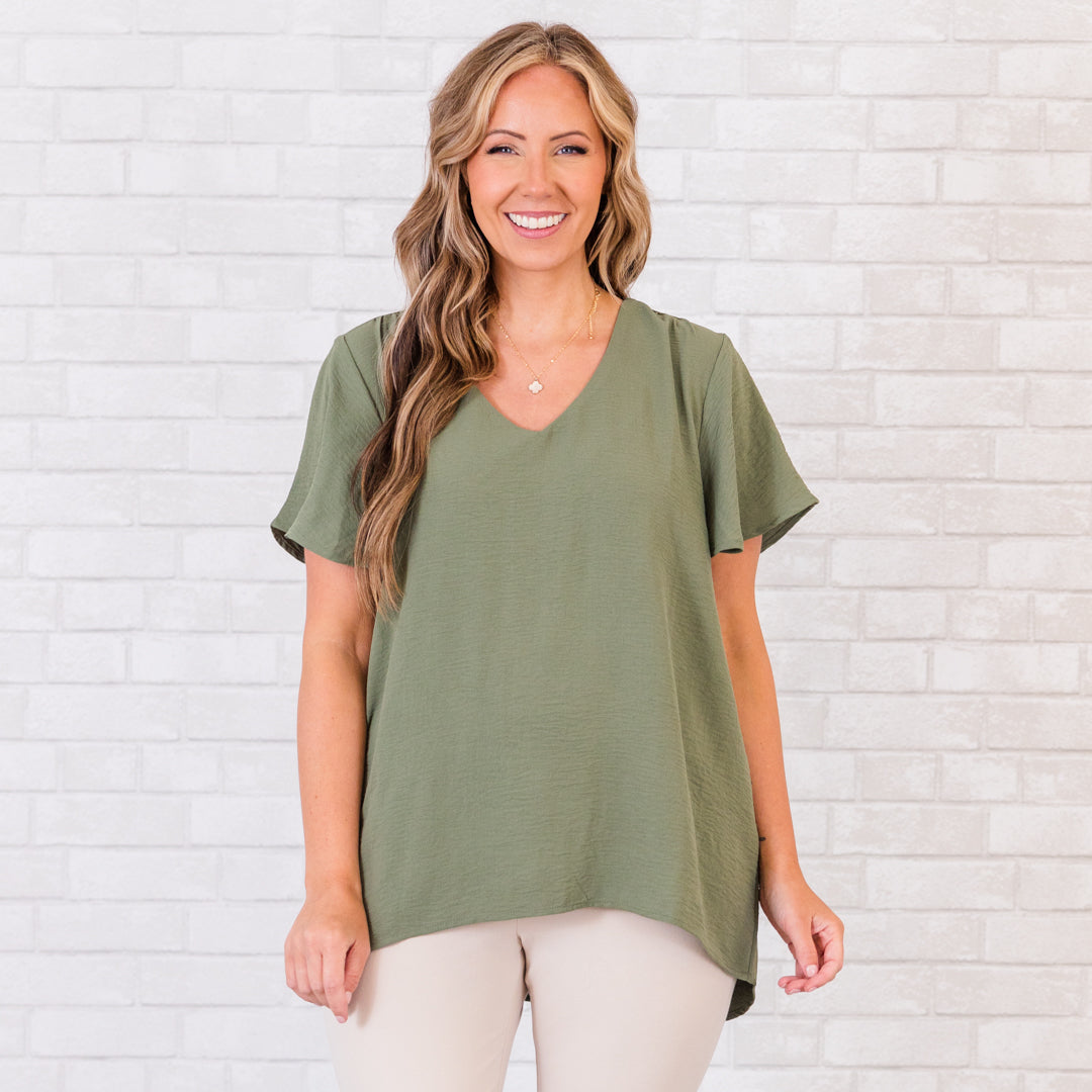 Capital Blouse. Light Olive