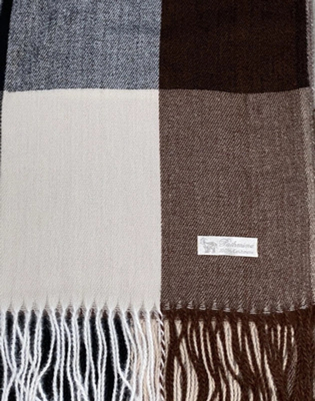Women'S Fashion Plaid Imitation Cashmere Tassel Scarf