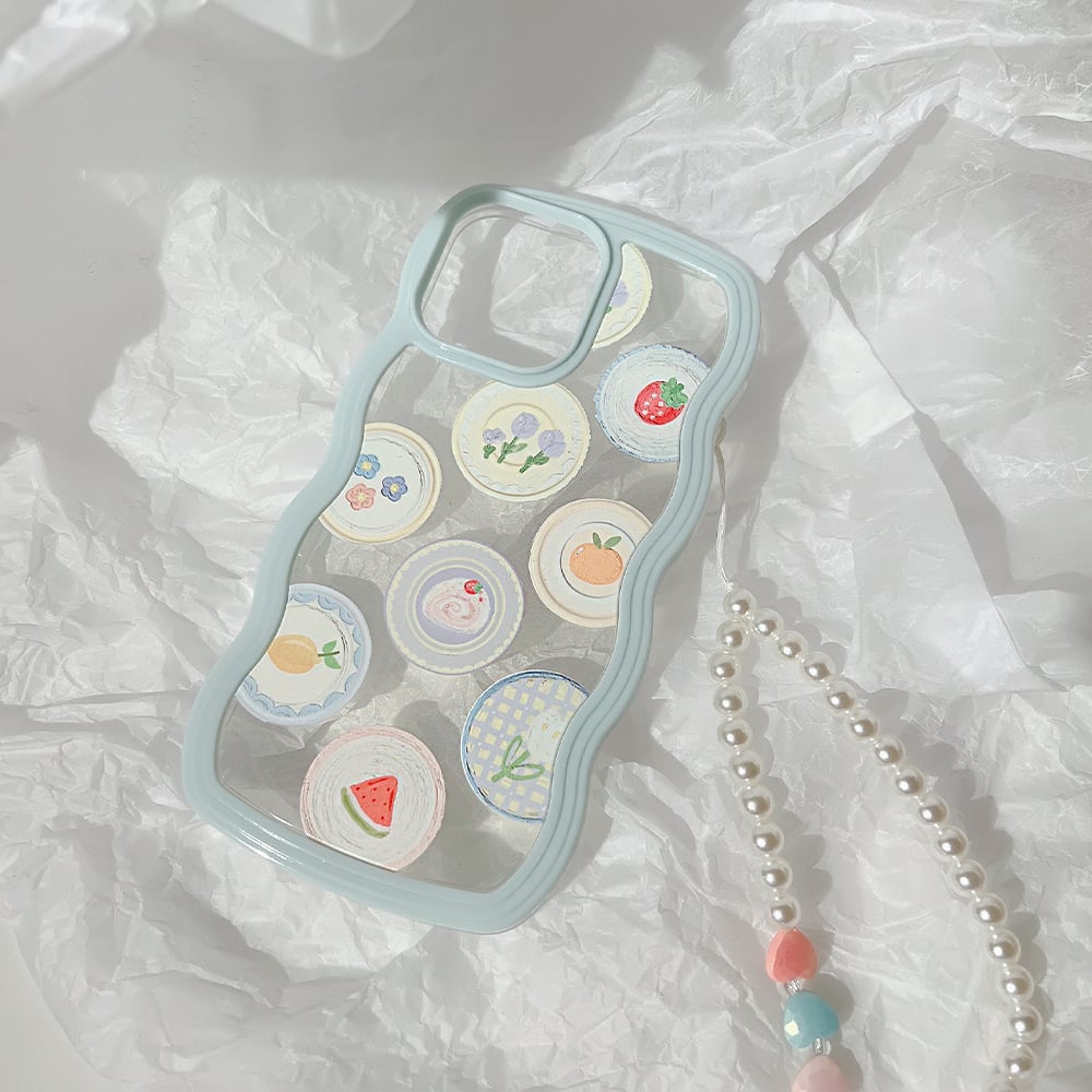 Case protector for iPhone Oil Painting illustrated Pearl brace