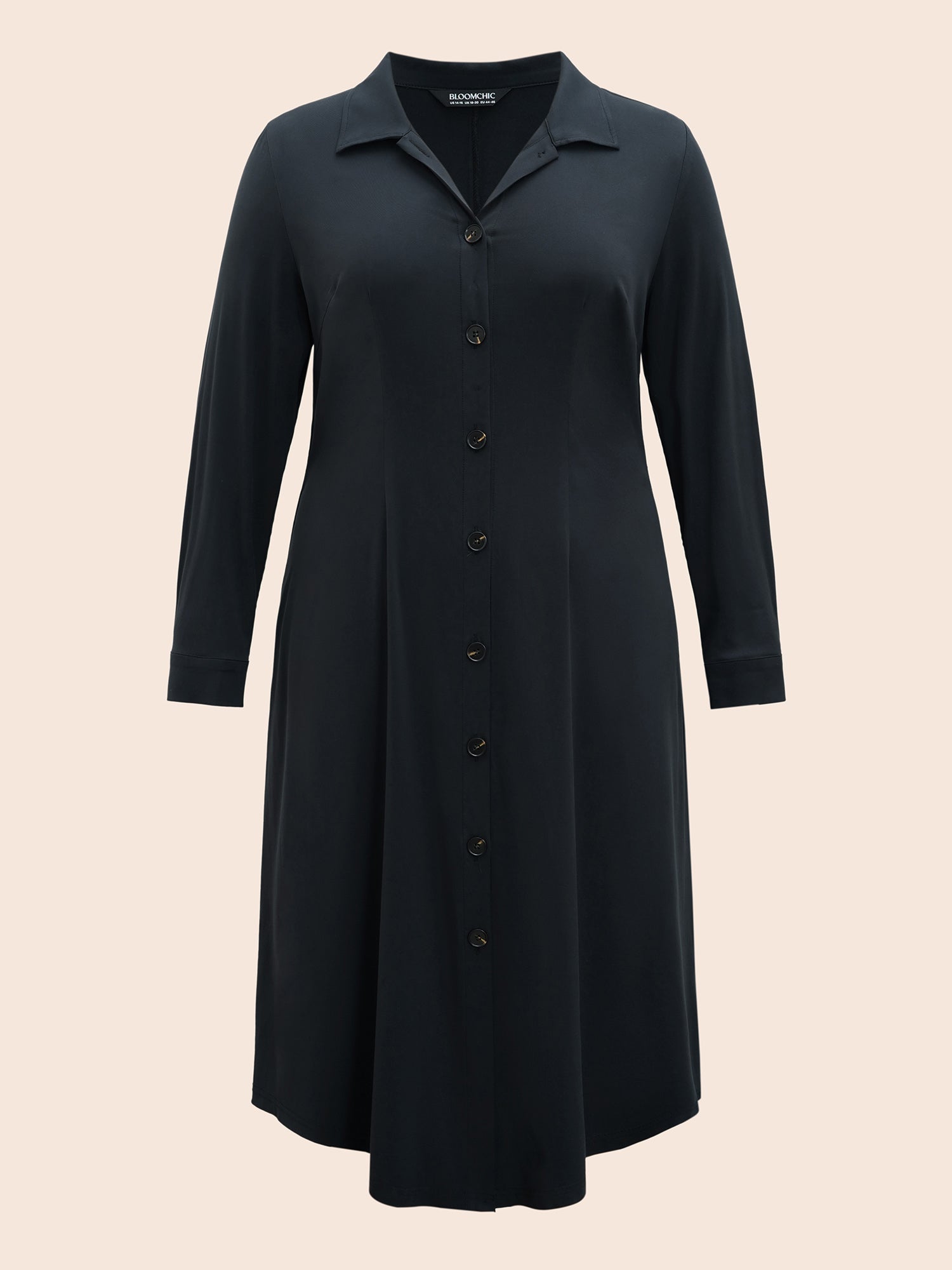 Stretch Woven Structured Midi Dress