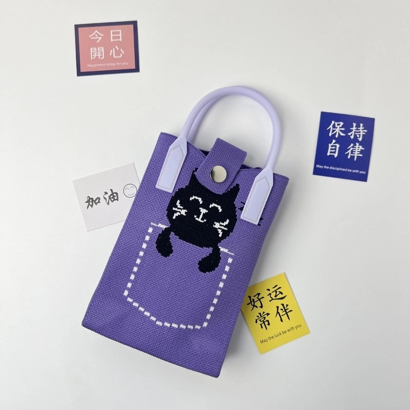 Women's Polyester Color Block Streetwear Square Magnetic Buckle Phone Wallets
