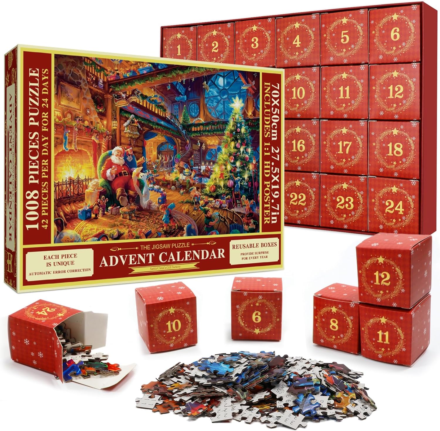 【UP TO 50% OFF】🎅🎄Advent Calendar Christmas Jigsaw Puzzles