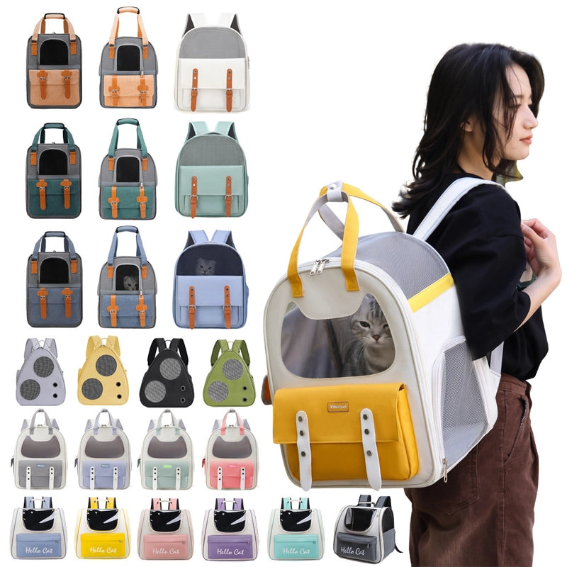 Portable Breathable Cat Bag Oxford Cloth Scratch Resistant Pet Bag Outgoing Pet Backpack Folding Spot