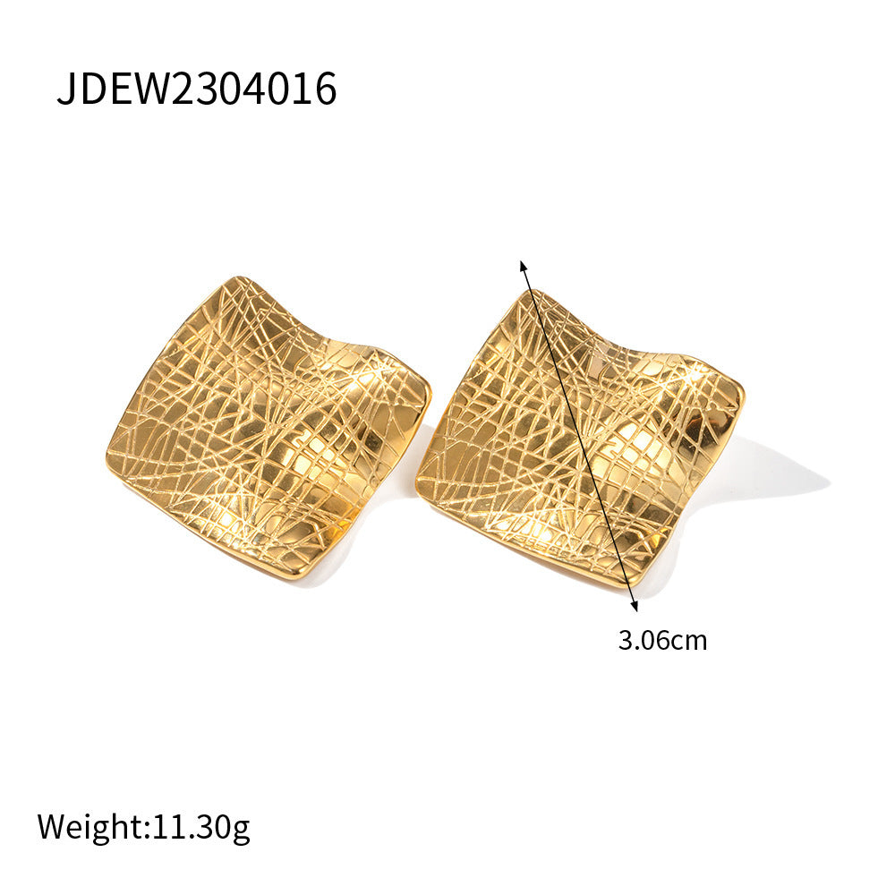 Jie Ding Stainless Steel Pearl Earrings Star Earrings Titanium Steel Earrings Earrings