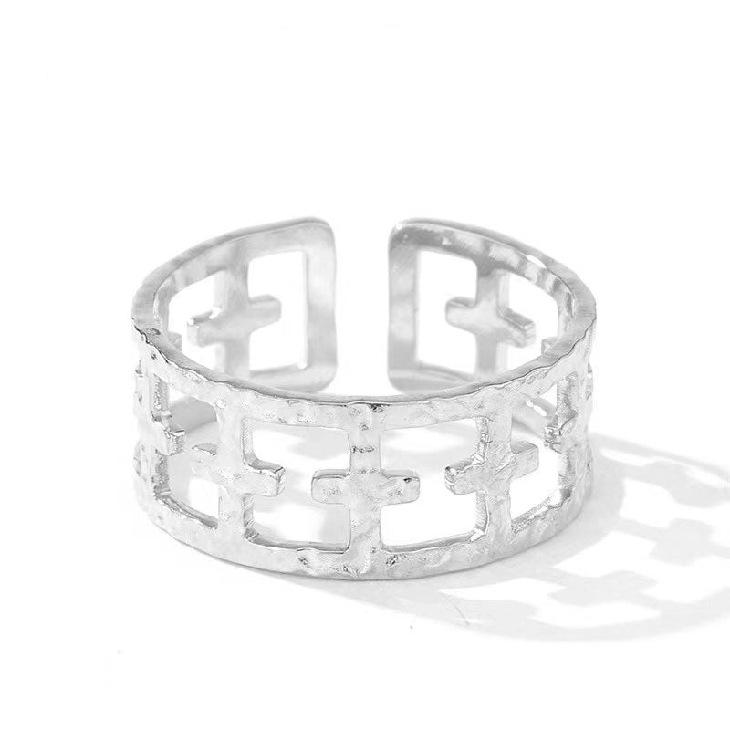 30 Pieces Casual French Style Leaf 304 Stainless Steel 18K Gold Plated Plating Open Rings