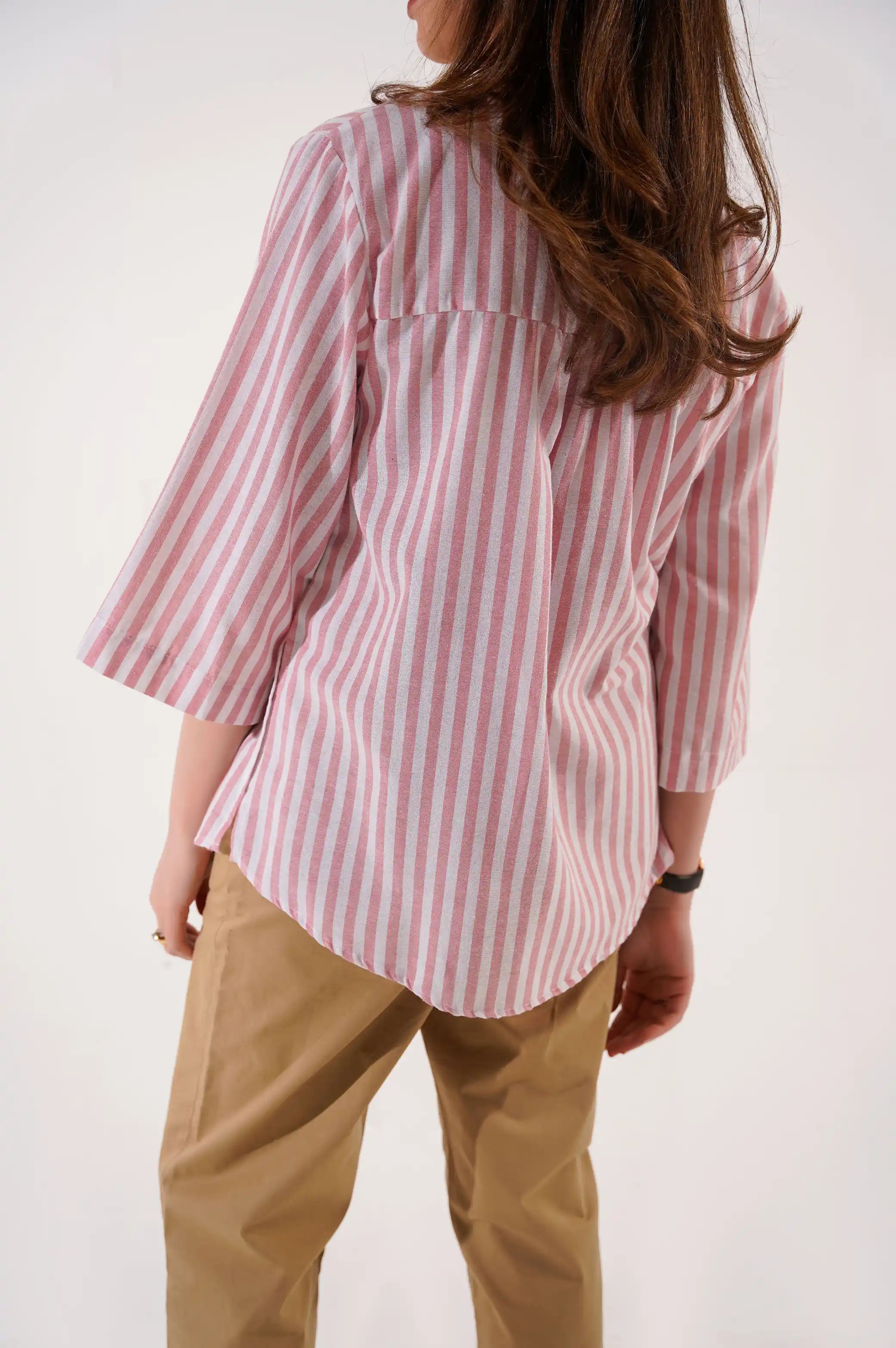 STRIPE COTTON BLOUSE