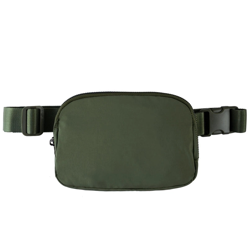 Women's Sports Solid Color Nylon Waist Bags