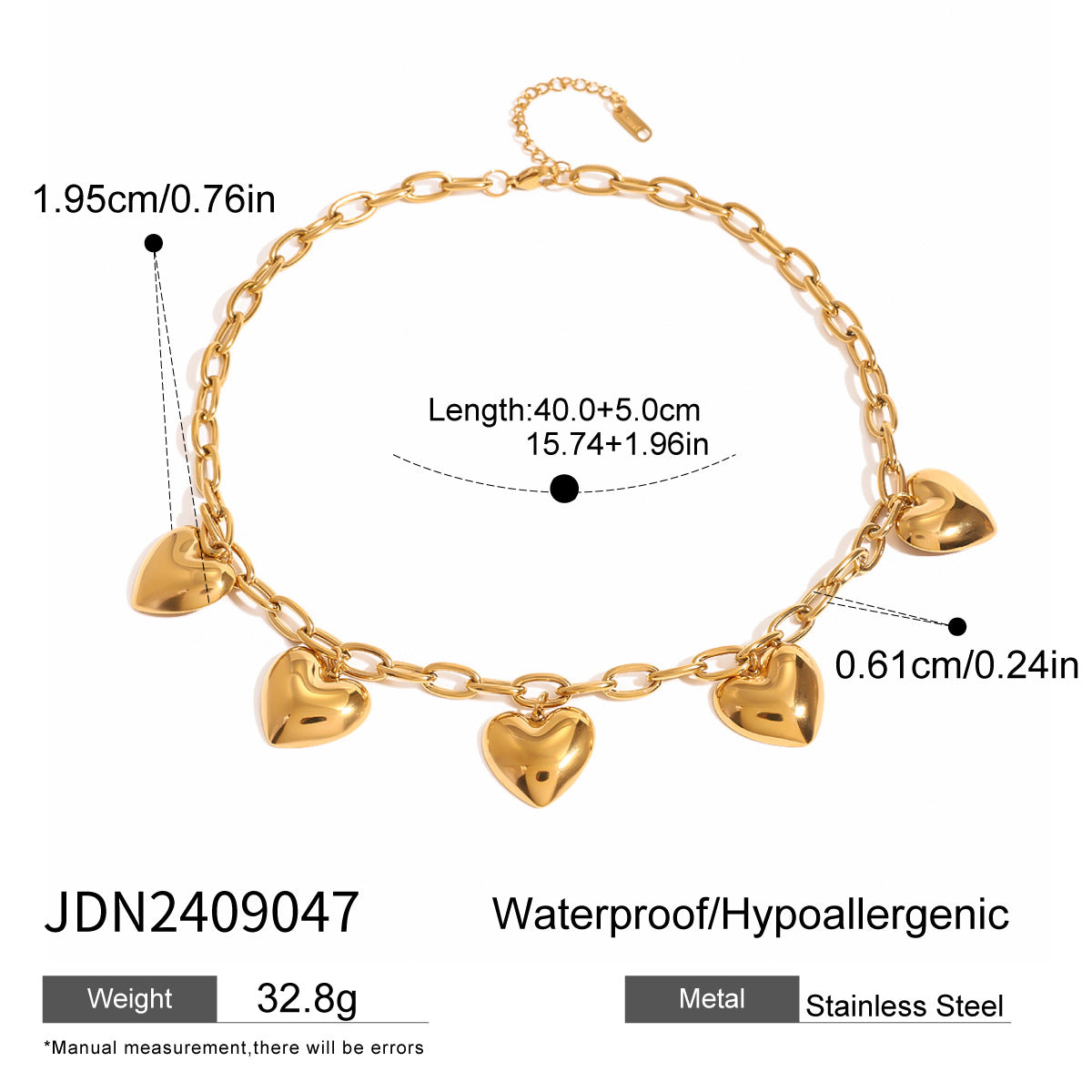 Stainless Steel Love Necklace Pendant Clavicle Necklace Niche Necklace Titanium Steel Necklace