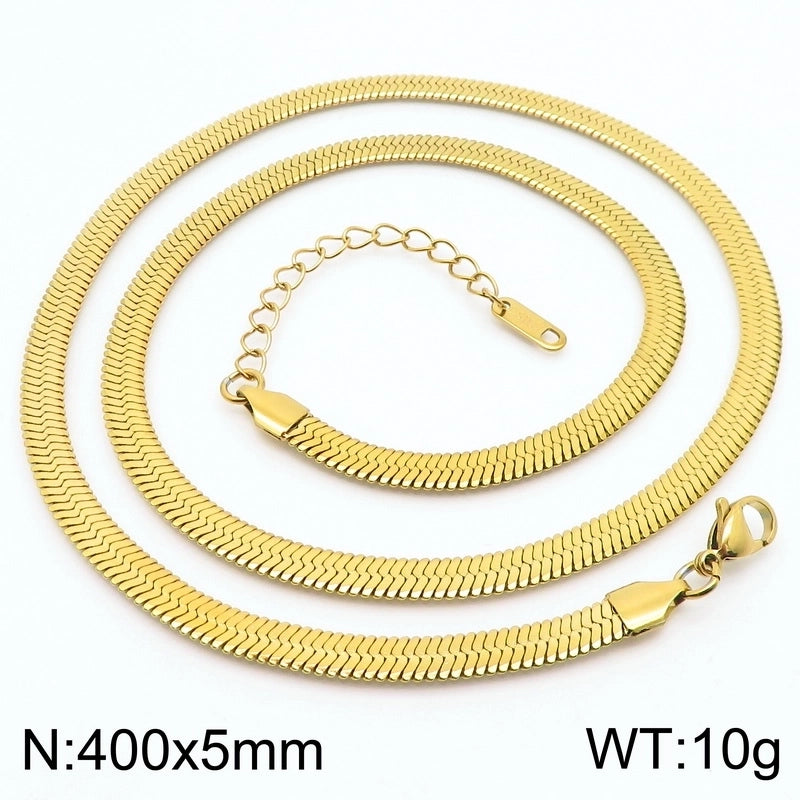 Minimalist Geometric 304 Stainless Steel 18K Gold Plated Necklace