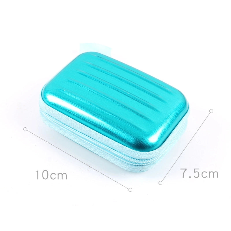 Unisex Solid Color Tinplate Zipper Coin Purses