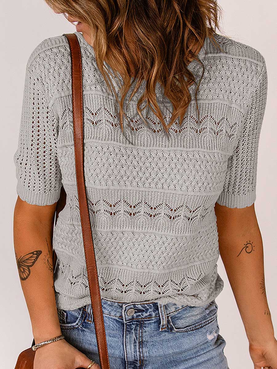 Round neck pullover bottom shirt