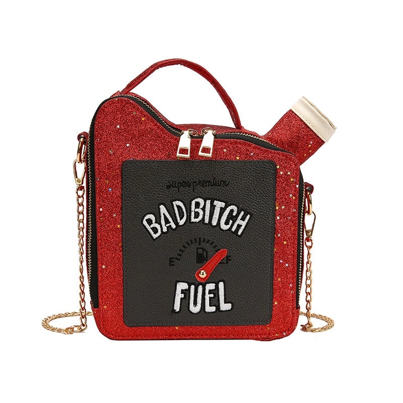 Women's Medium Pu Leather Letter Color Block Streetwear Sequins Square Zipper Crossbody Bag