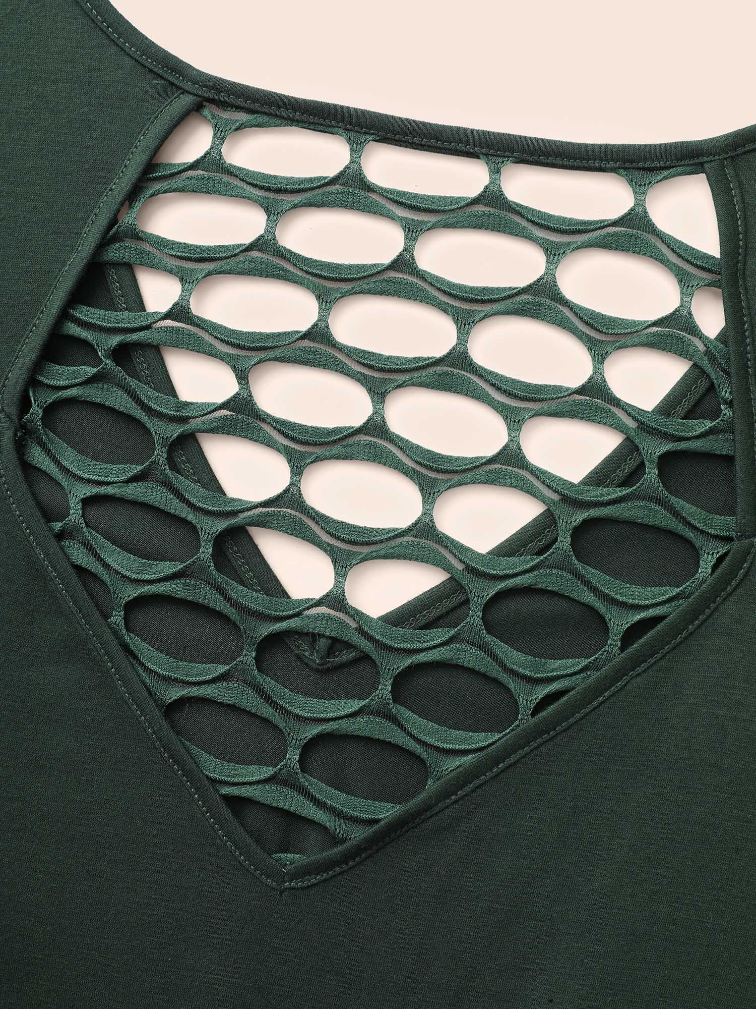 Plain V Neck Backless Dress