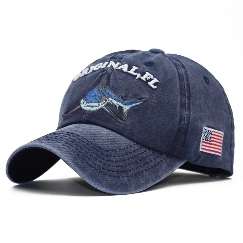 Unisex Vacation Cartoon Embroidery Curved Eaves Baseball Cap