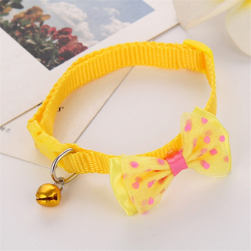 Polyester Dog Collars With Bowknot Bells