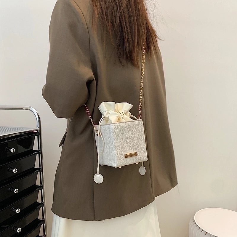 White Green Black Pu Leather Solid Color Square Evening Bags