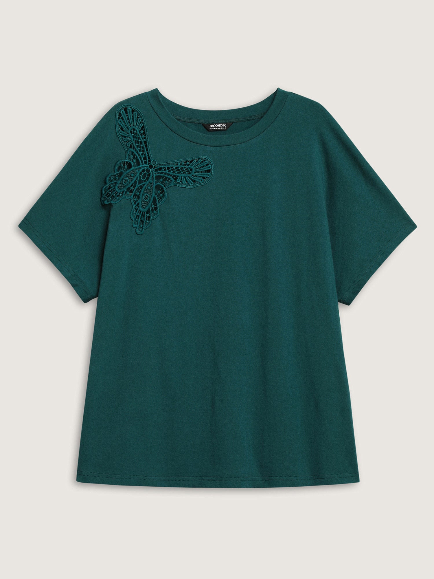 Pure Cotton Butterfly Cut-Out T-Shirt