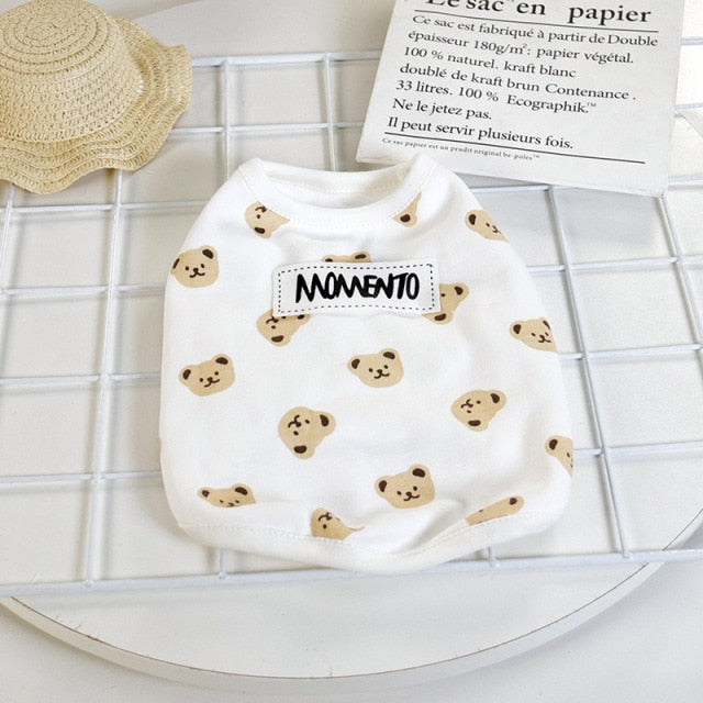 Cotton Bear Printed Dog Clothes