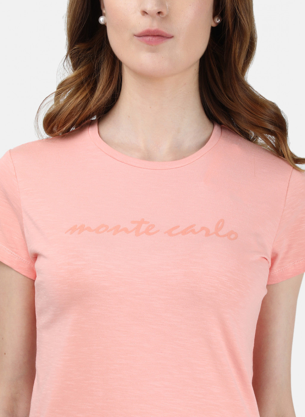 Womens Baby Pink Printed Top