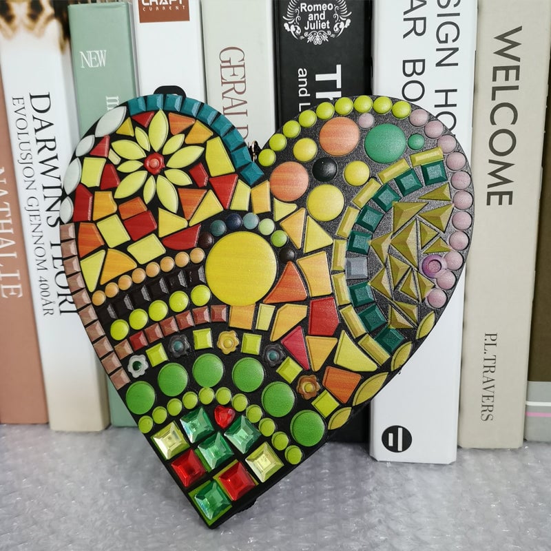 💗Large Garden Mosaic Heart Decoration