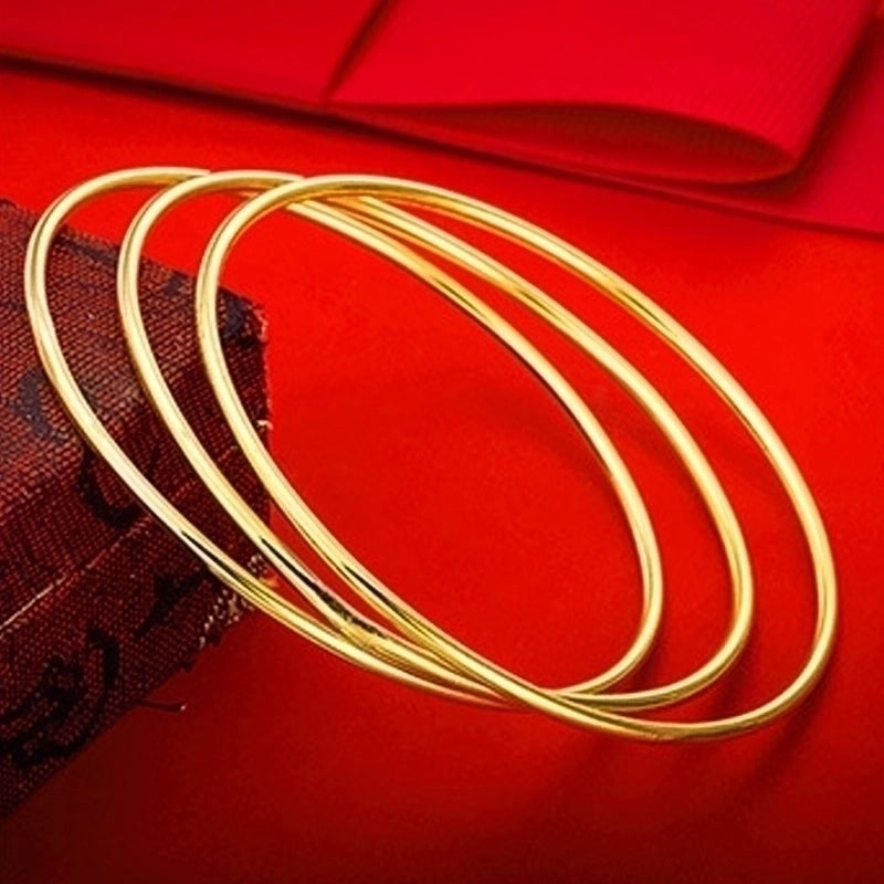 Minimalist Geometric Copper Gold Plated Bangle 1 Piece