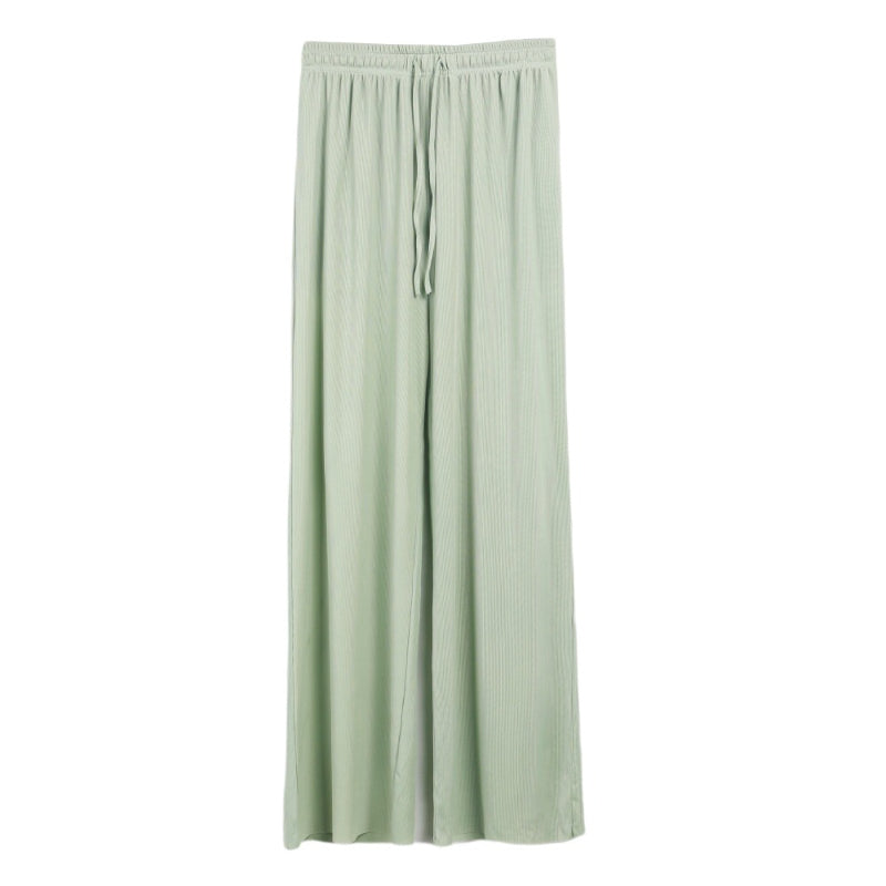 Ice Silk Wide Leg Trousers For Women
