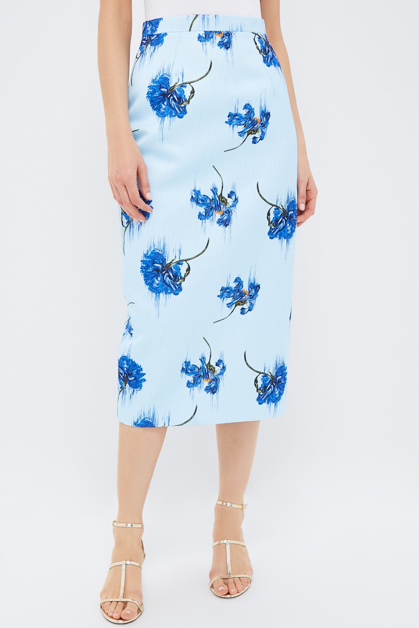 Blue Flowers on Duck Egg Lorelei Skirt