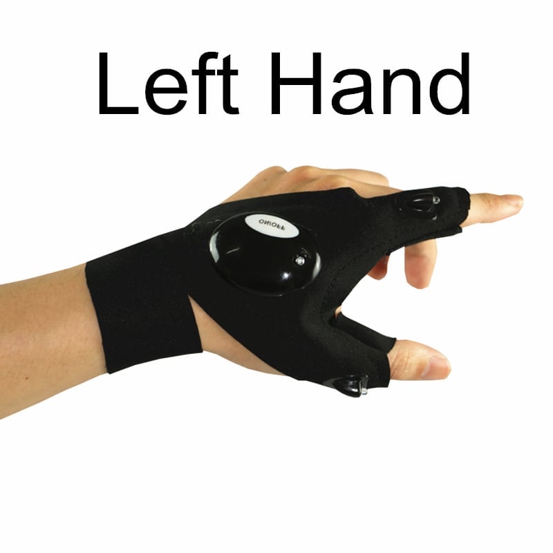 LED Flashlight  Gloves - Practical Durable Fingerless Gloves