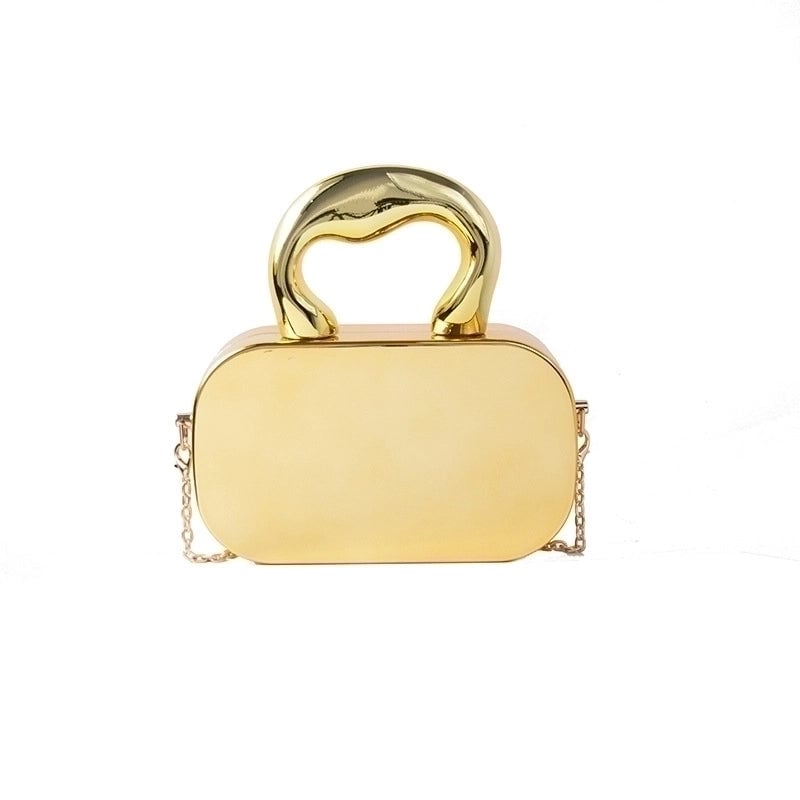 Women's Small Arylic Solid Color Classic Style Oval Lock Clasp Handbag