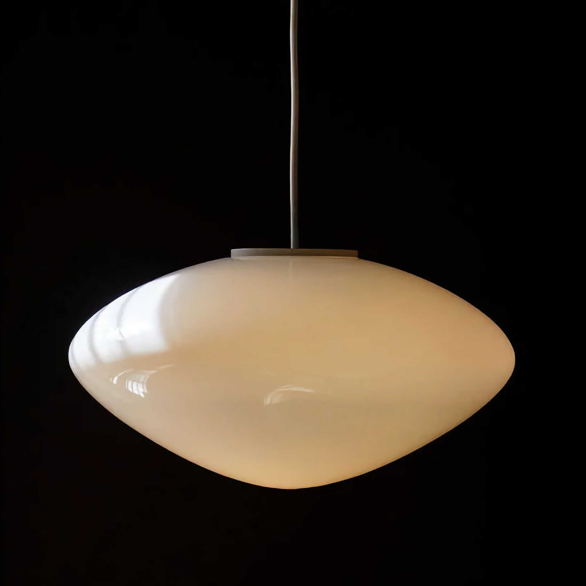refurbished | &Tradition AP16 Mist Pendant Lamp. Matt White/Opal Glass