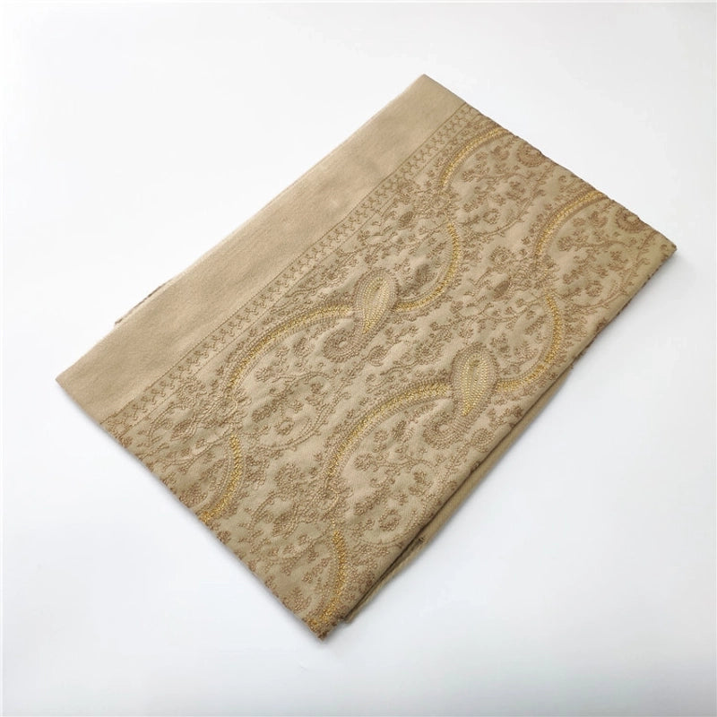 Women's Retro Printing Imitation Cashmere Embroidery Scarf