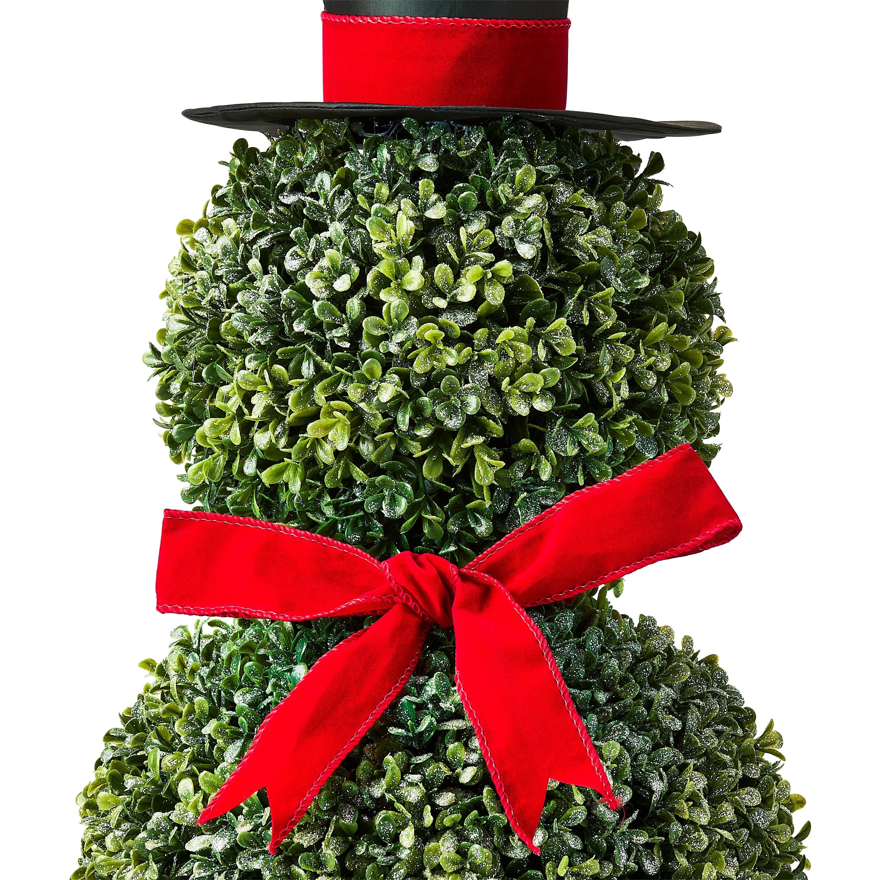 🎅Christmas Limited Sale🔥Snowman Boxwood Topiary Christmas Indoor/Outdoor Decoration, 32