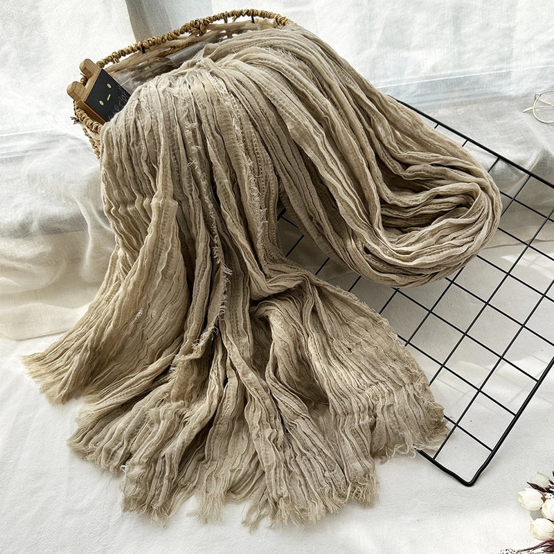 Women's Casual Minimalist Solid Color Viscose Fiber Scarf