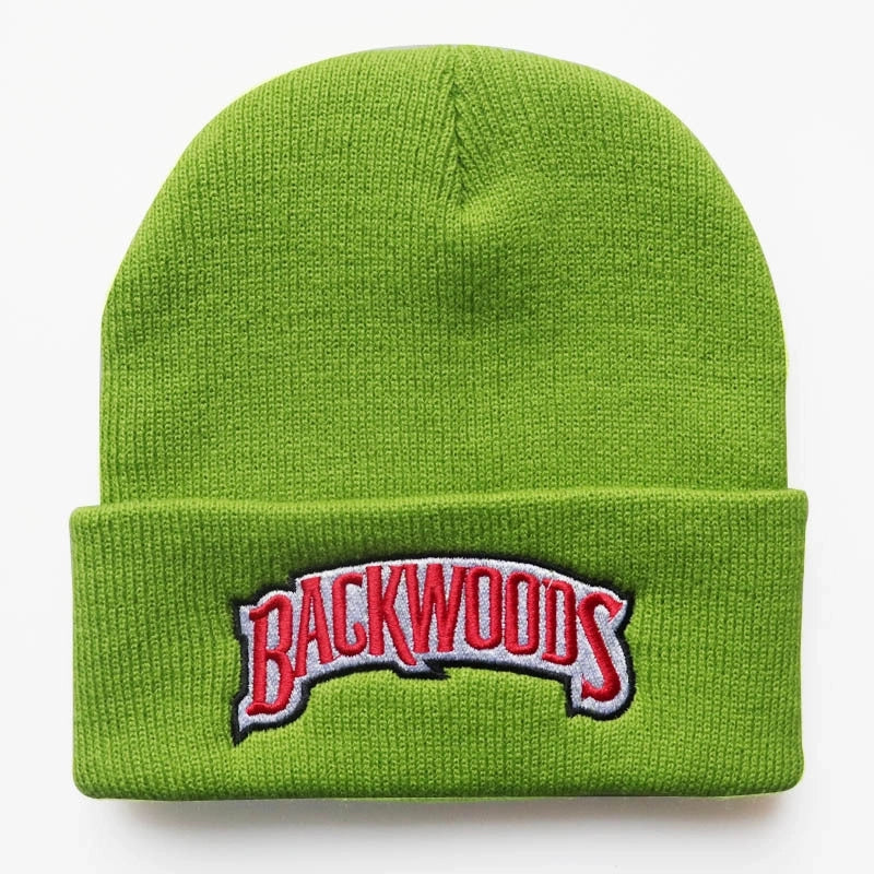 New Autumn And Winter Men's And Women's Warm Wool Hat BACKWOODS Letter Embroidery Men's And Women's Knitted Hat Pullover Hat