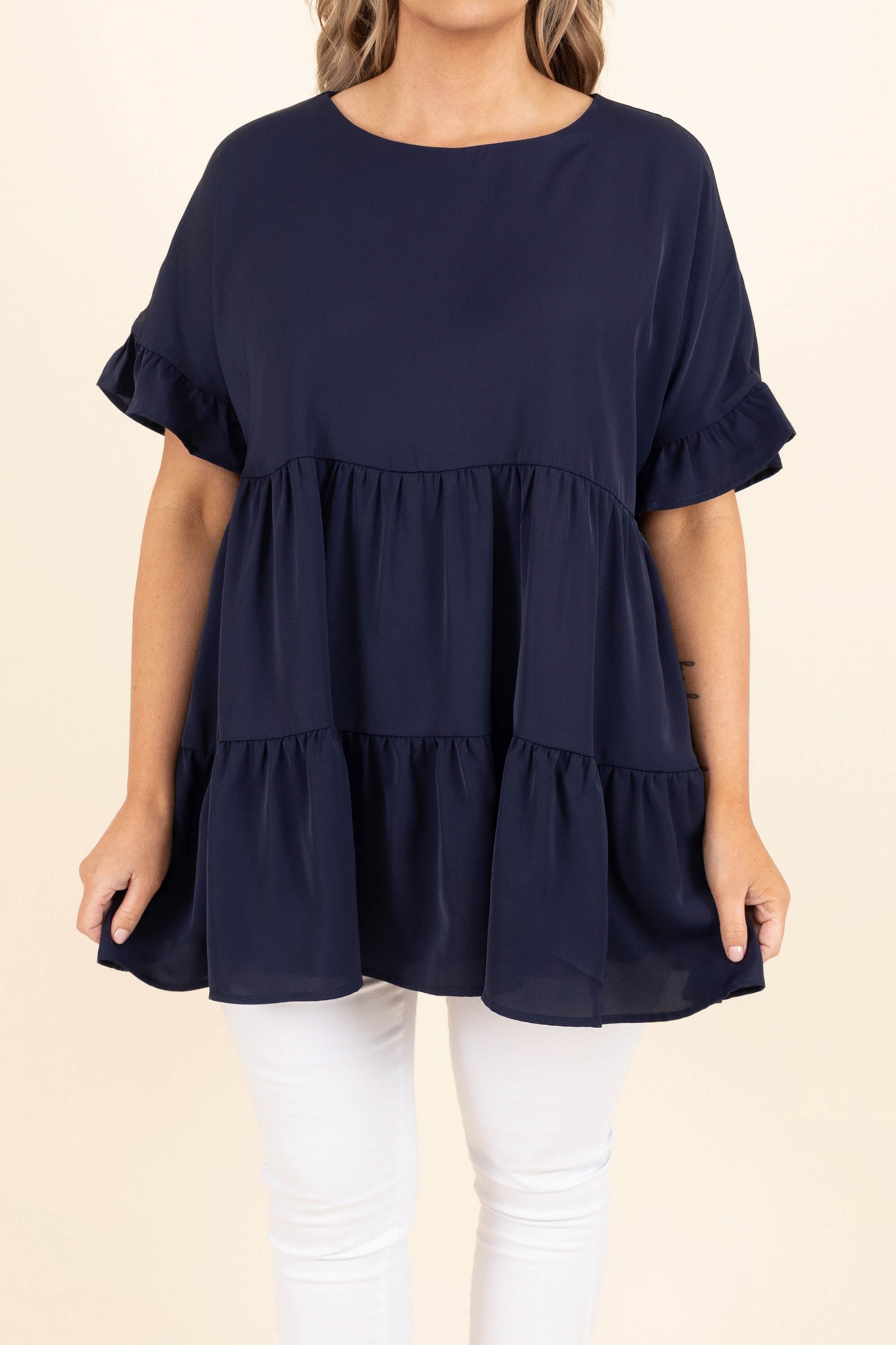 Only In Your Dreams Top. Navy