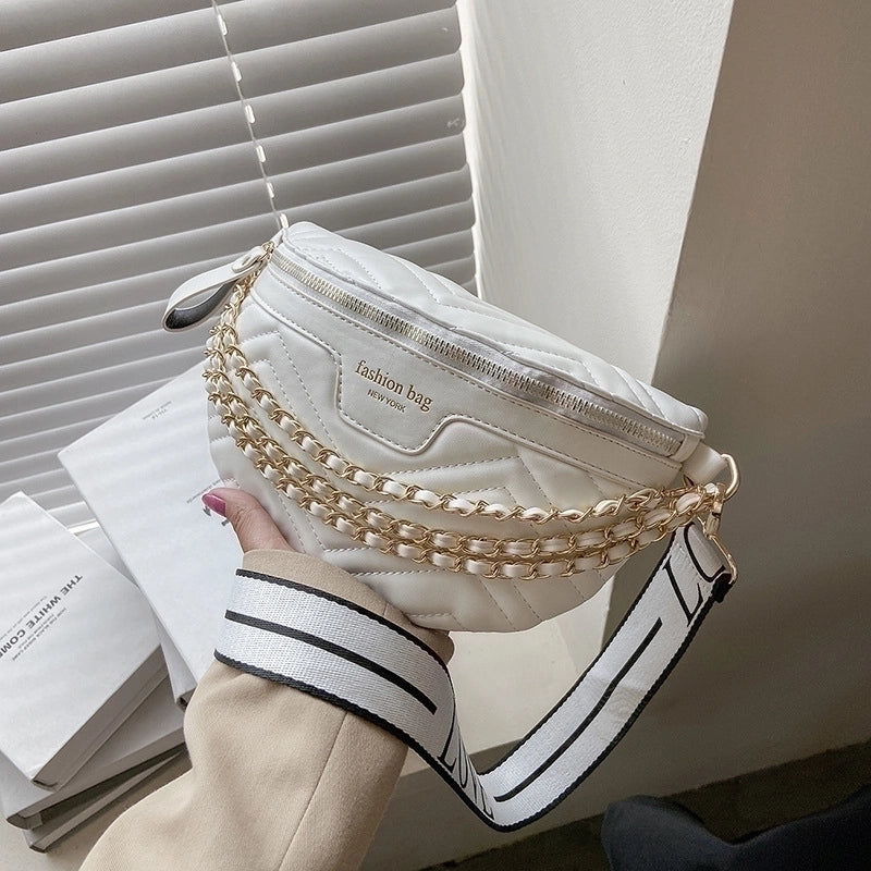 Women's Streetwear Solid Color Pu Leather Waist Bags