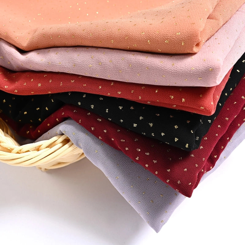 Hot Sale Solid Color Bronzing Chiffon Scarf Silk Scarf Decorative Headscarf Women's Solid Color Headscarf Scarf