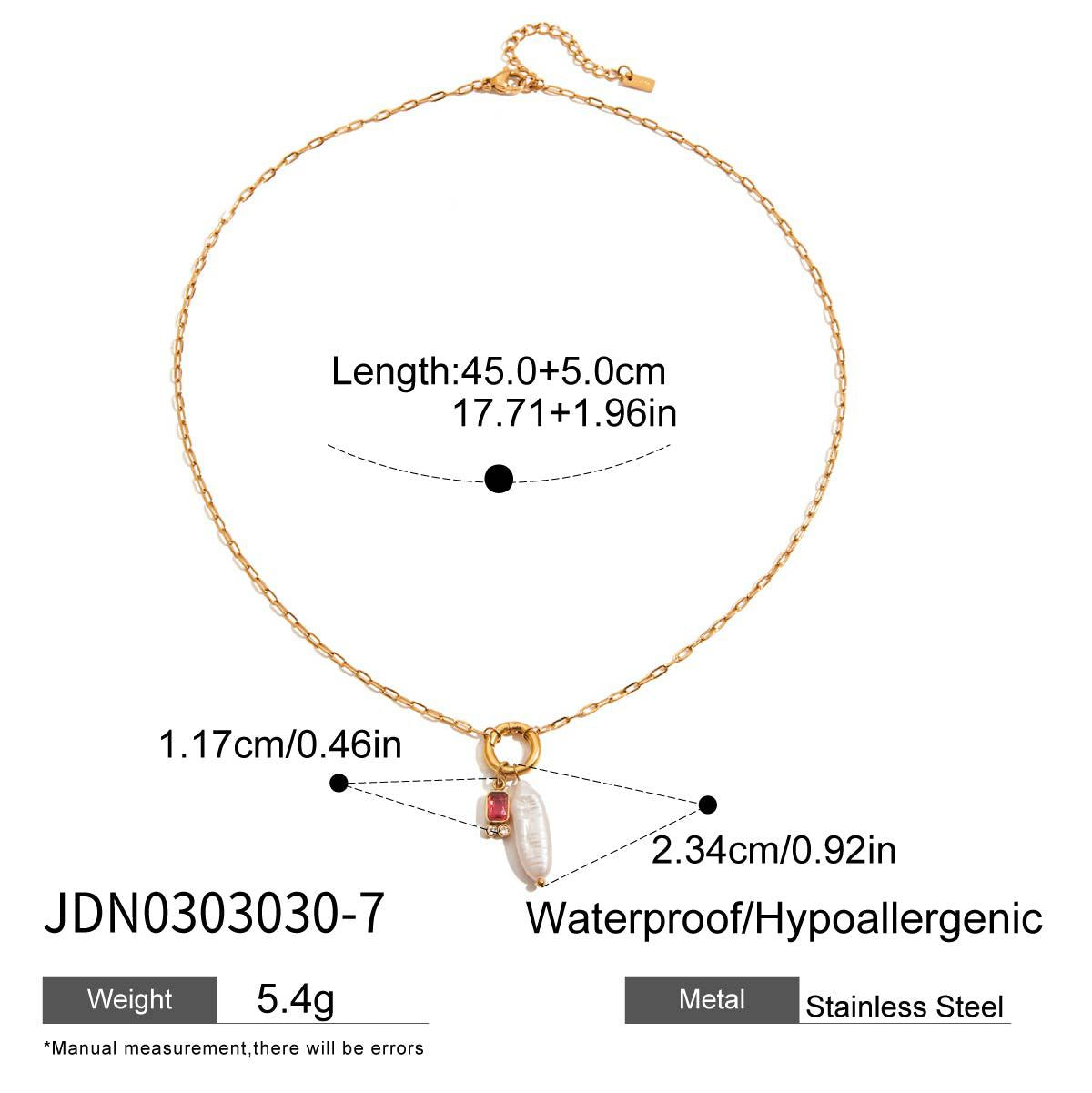 Jie Ding Twelve Birthstone Pearl Necklace Necklace Stainless Steel Clavicle Chain Accessories