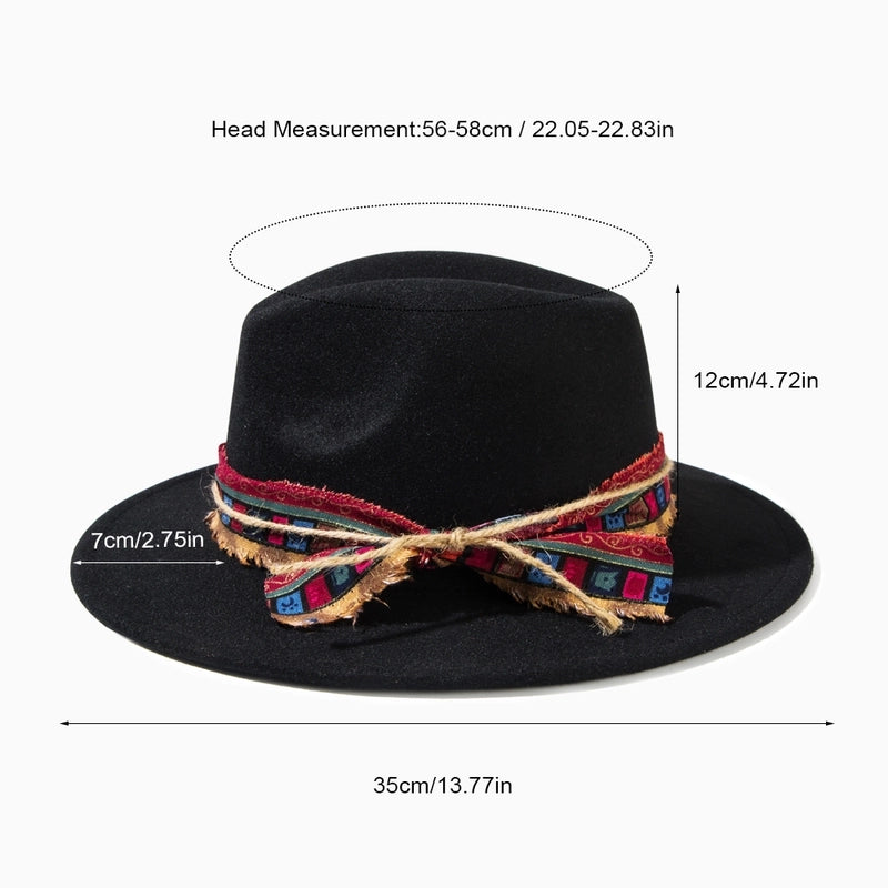 Unisex Casual Elegant Solid Color Flat Eaves Fedora Hat