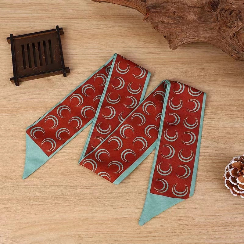 Women's Elegant Geometric Letter Flower Polyester Silk Scarf