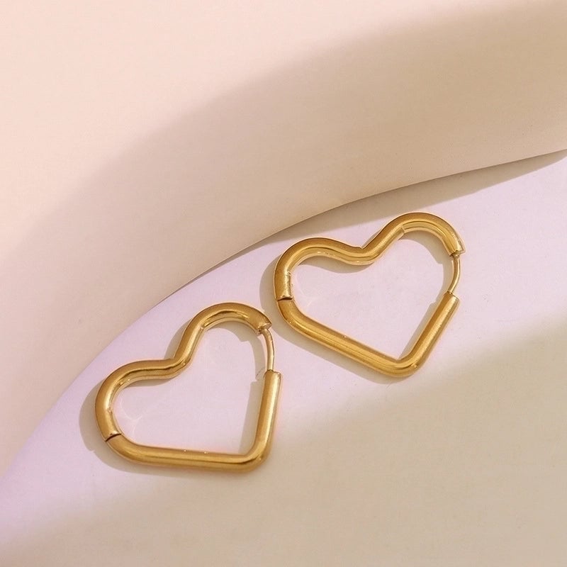 Geometric Plating 304 Stainless Steel No Inlaid 18K Gold Plated Earrings