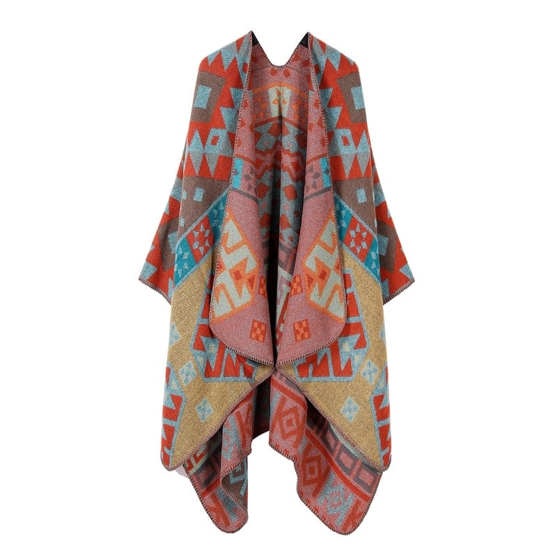 Unisex Ethnic Style Geometric Imitation Cashmere Shawl