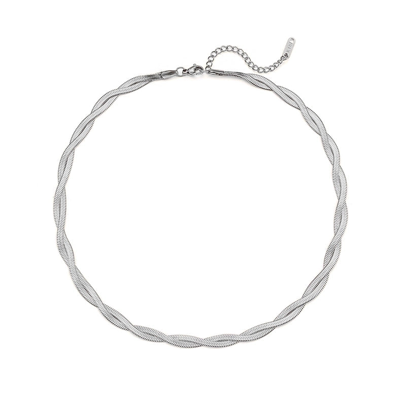 Minimalist Solid Color 304 Stainless Steel 18K Gold Plated Plating Necklace