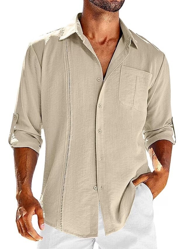 5-Pack Men's long sleeve zipper design casual shirt top